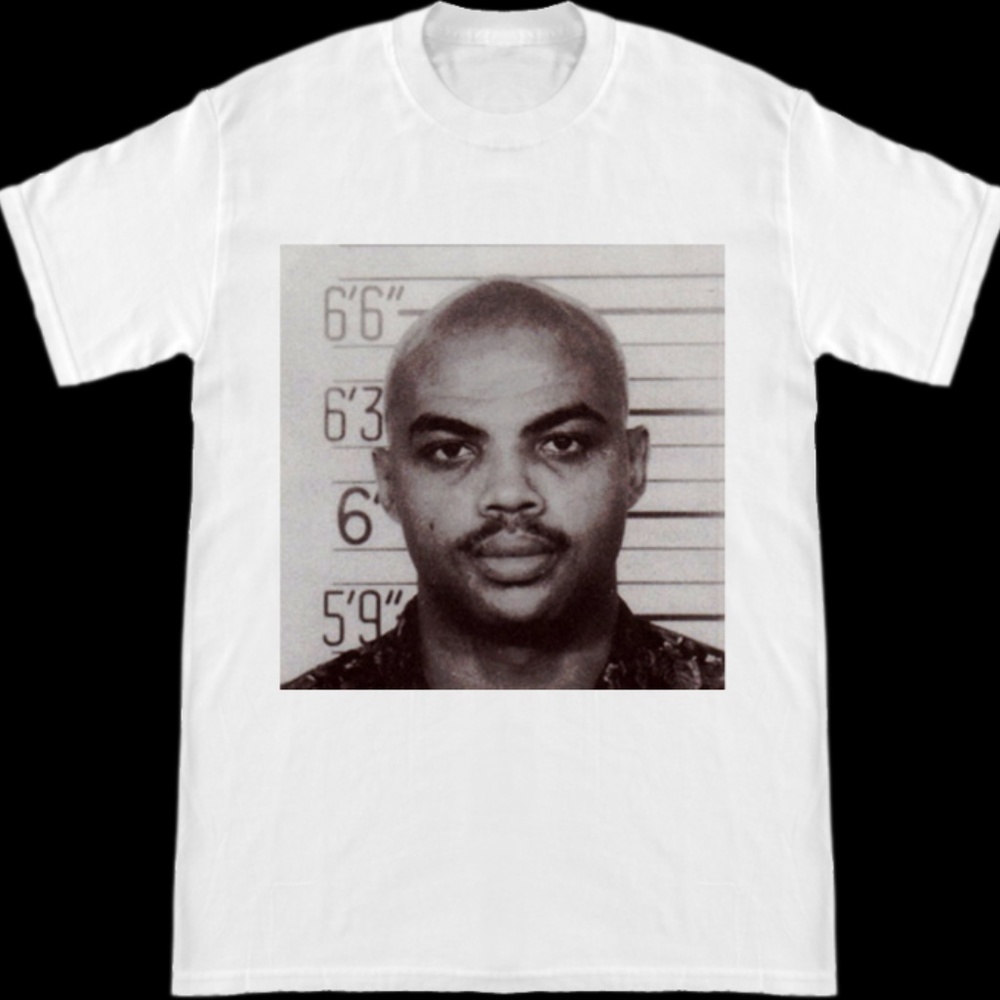 Charles Barkley Mugshot Philadelphia 76ers Shirt